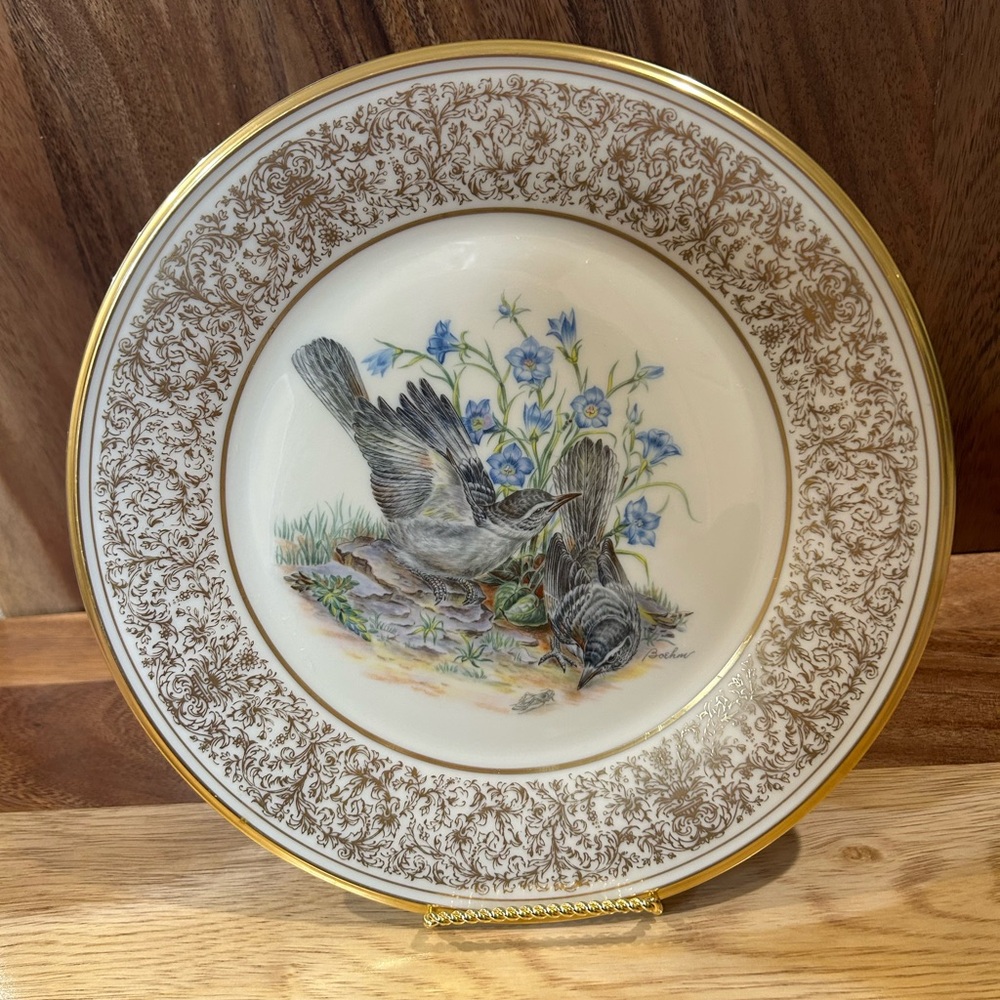 Lenox Limited Edition Boehm Birds, Mockingbird Decorative Plate, Without Box